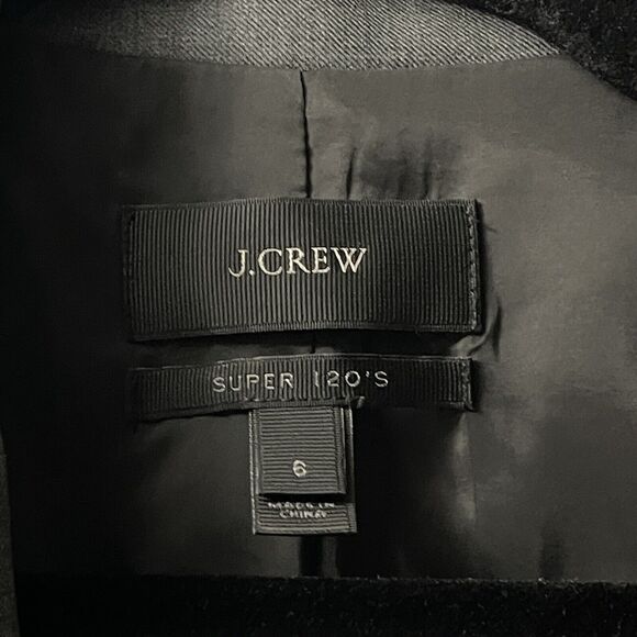 J. Crew Blazer Women’s Size 6 Gray Super 120s 100% Wool Business Contemporary - Picture 7 of 8